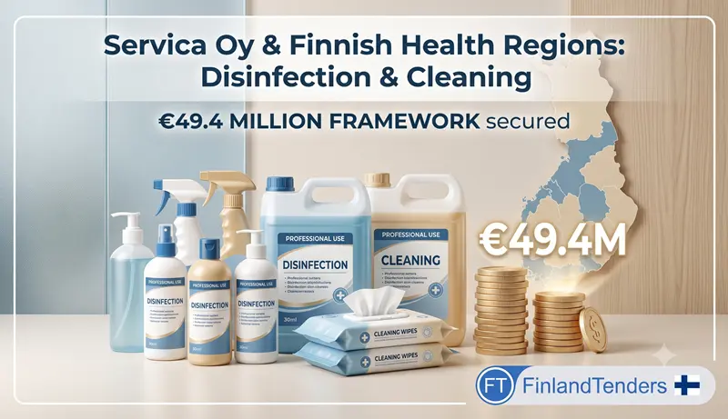 Servica Oy and Finnish Health Regions Secure €49.4 Million Framework for Disinfection and Cleaning Products
