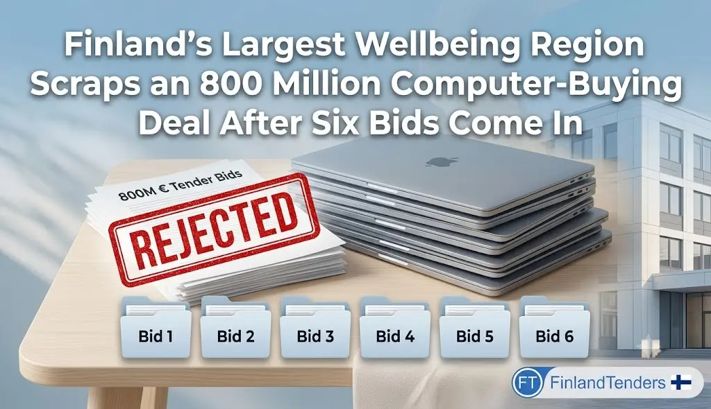 Finland's Largest Wellbeing Region Scraps an 800 Million Computer-Buying Deal After Six Bids Come In