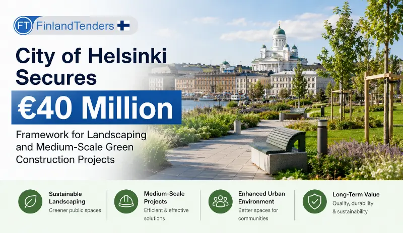 City of Helsinki Secures €40 Million Framework for Landscaping and Medium-Scale Green Construction Projects