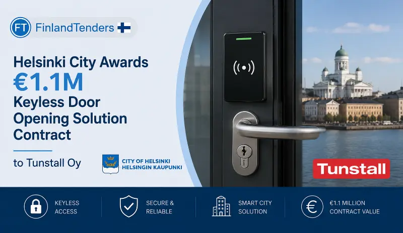 Helsinki City Awards €1.1M Keyless Door Opening Solution Contract to Tunstall Oy