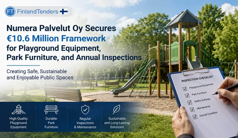 Numera Palvelut Oy Secures €10.6 Million Framework for Playground Equipment, Park Furniture, and Annual Inspections