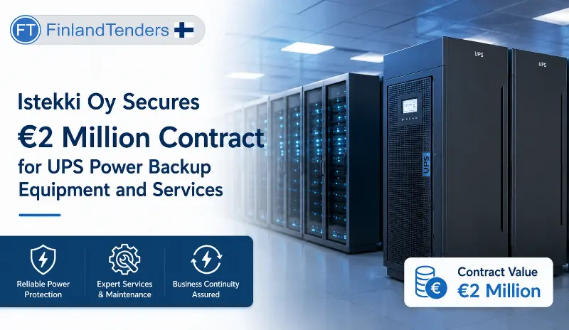 Istekki Oy Secures €2 Million Contract for UPS Power Backup Equipment and Services