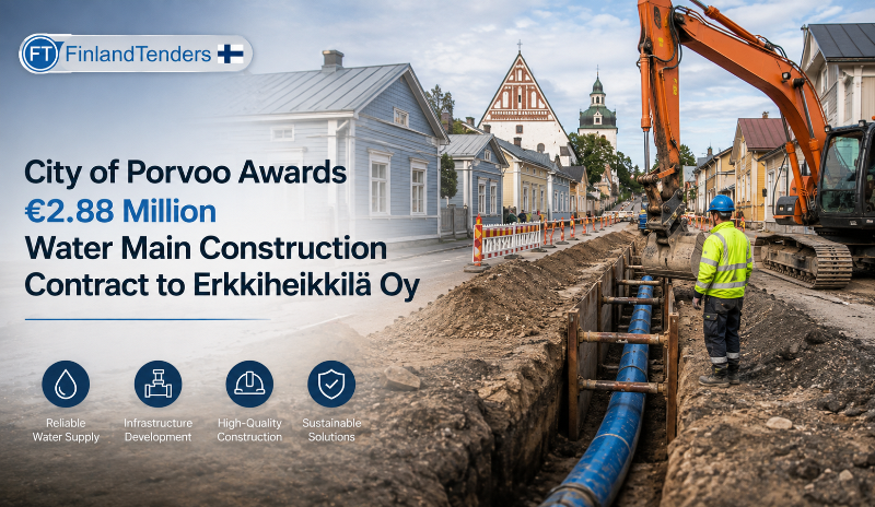 City of Porvoo Awards €2.88 Million Water Main Construction Contract to Erkkiheikkilä Oy
